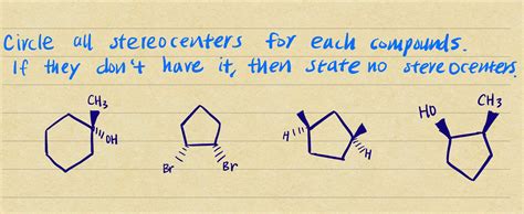 Solved Circle All Stereocenters For Each Compounds If They Chegg