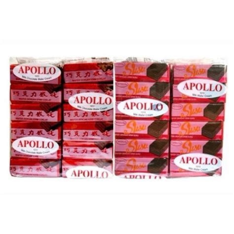 Apollo Milk Wafer Cream Milk Chocolate Wafer Cream 12g X 48pcs