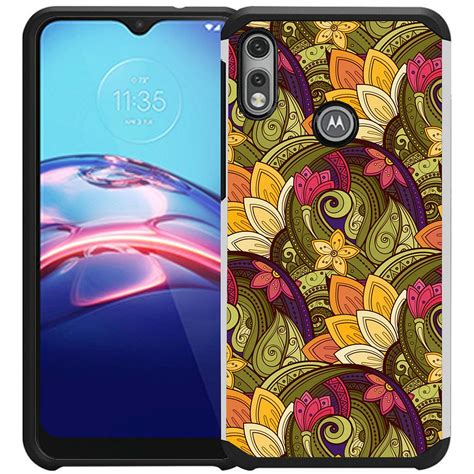 Motorola Moto E 2020 Case Colorful Design Hybrid Armor Case Shockproof Dual Layer Protective