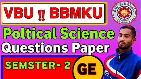 Political Science Generic Elective Questions Paper Sem 2 Vbu