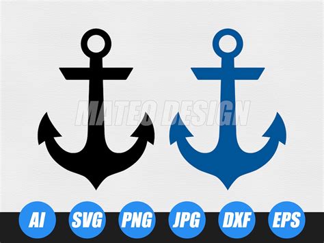 Anchor Svg Nautical Svg Ship Anchor Svg Dxf Clipart Vector Icon Eps Pdf Pngboat Anchor