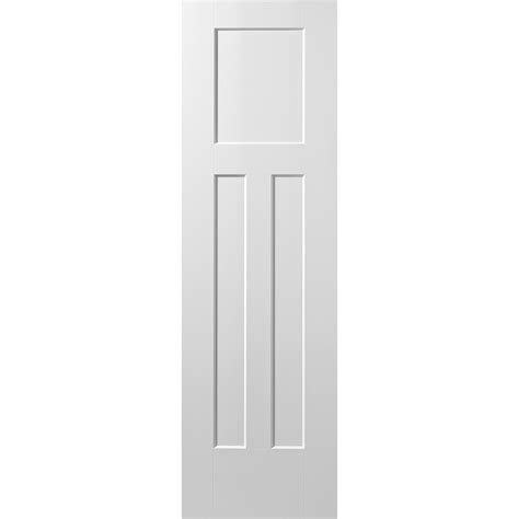 Masonite Heritage Primed White 3 Panel Craftsman Hollow Core Molded Composite Slab Door Common