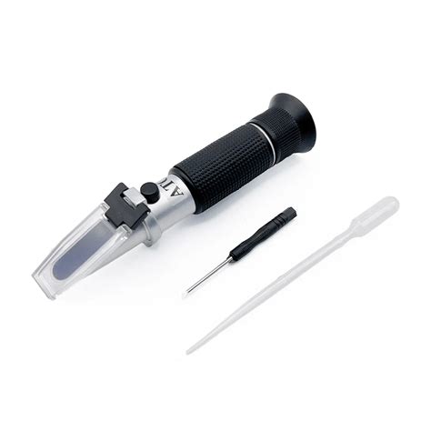 KegLand Portable Refractometer With ATC Three Scale Brix SG Sugar SG