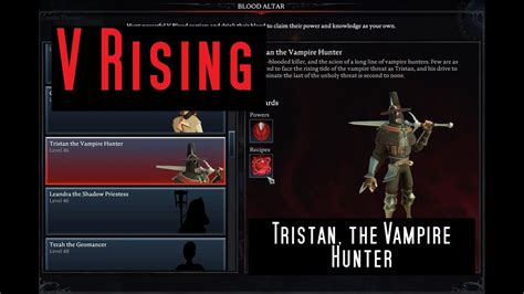 V Rising Tristan The Vampire Hunter V Blood Boss Fight YouTube