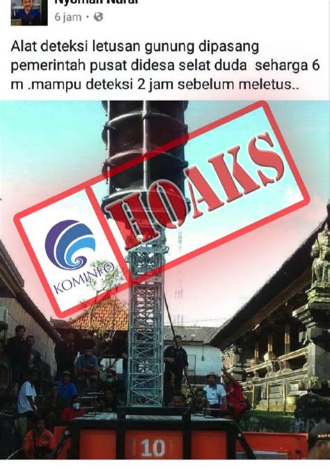 Kominfo Waspada Hoaks Alat Deteksi Letusan Gunung Dan Bencana Akhir Tahun