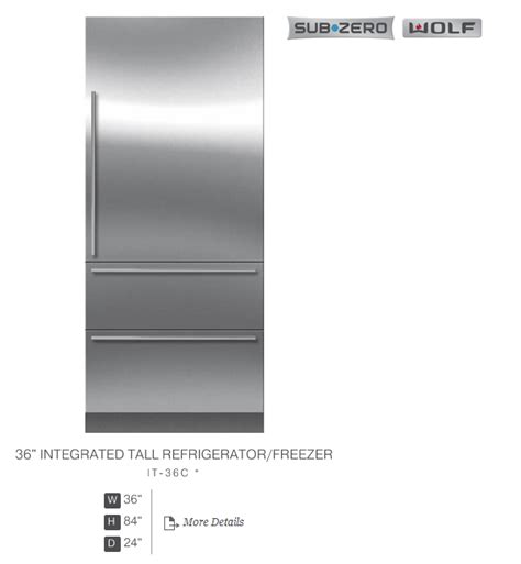 SubZero Wolf appliances 36″ Integrated Tall Refrigerator Freezer | Life ...