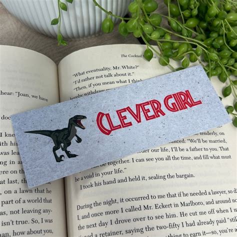 Jurassic Park Inspired Bookmark Reading T Book T Etsy