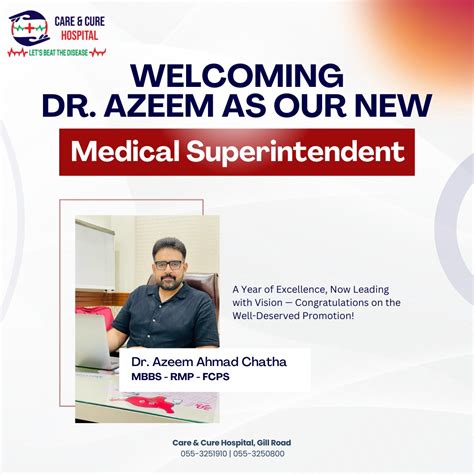 proudly  dr azeem ahmad care cure hospital facebook