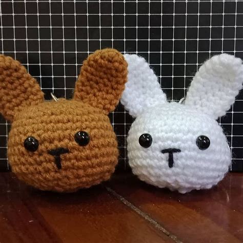 Amigurumi Mini Bunny Keychain Free Pattern Crochet