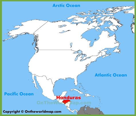 Honduras location on the North America map - Ontheworldmap.com