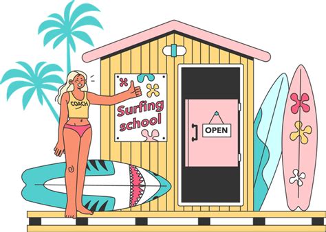 Surfing Illustration Pack 10 Holidays Illustrations Svg Png Eps