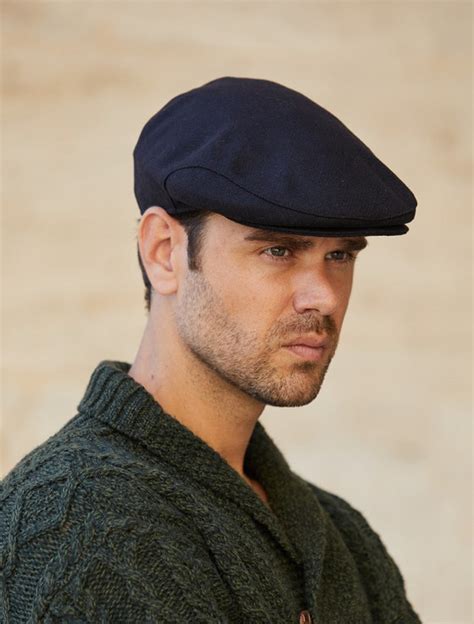 Donegal Tweed Flat Cap Black Aran Sweater Market