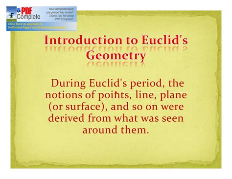 Axioms And Postulates Euclidean Geometry Ppt