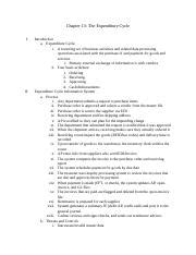 Chapter Expenditure Cycle Book Notes Docx Chapter The