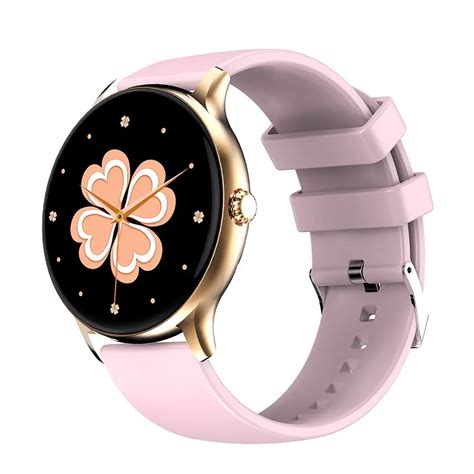 Reloj Smart Mujer Z Pro Circular Rosa Agua Deportes Android Ios