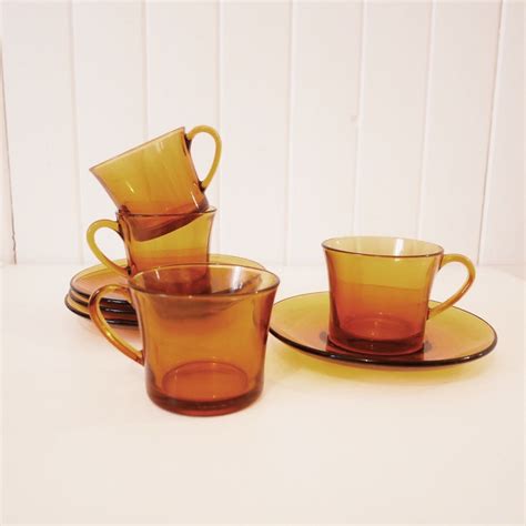 Lot de tasses Duralex Package of Duralex cups Tasse Café Verre