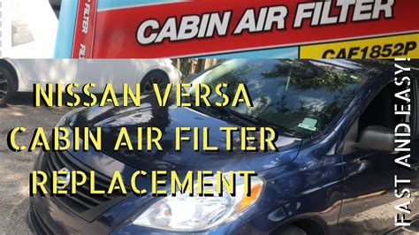 EASY WAY To Replace Cabin Air Filter Nissan Versa Cabin Air Filter