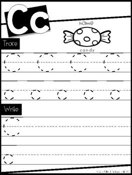 Manuscript Alphabet Worksheets by Babbling Abby | TpT