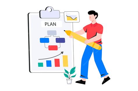 Business planning flat style design vector illustration. stock