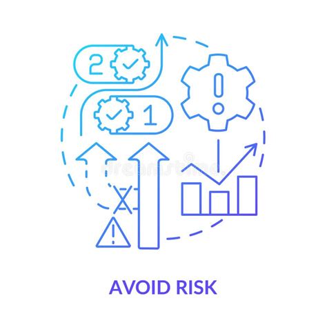 Avoid Risk Blue Gradient Concept Icon Stock Vector Illustration Of