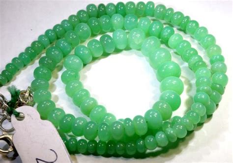 107 50CTS CHRYSOPRASE BEAD STRAND NP 2420