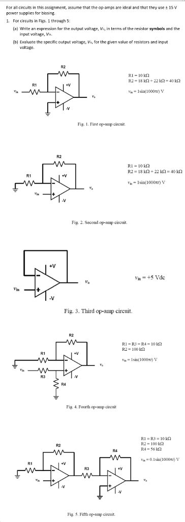 Solved For All Circuits In This Assignment Assume That The