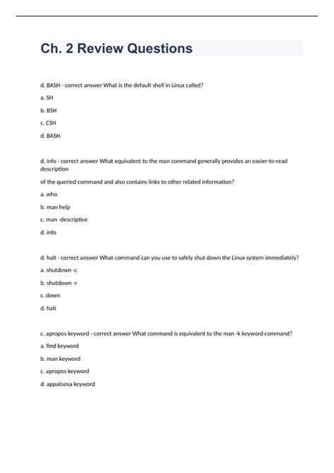 Ch. 2 Review Questions and answers correctly solved 2024 - CCSH - Stuvia US