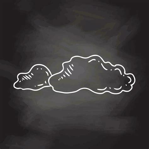 Simple Sketch Line Style Element Doodle Cute Ink Pen Cloud On