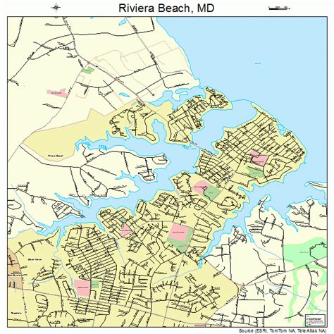 Riviera Beach Maryland Street Map 2466850