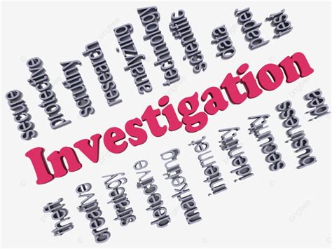 3d Imagen Investigation Concept Word Cloud Background Investigate