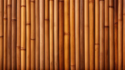 Seamless Pattern Of Brown Bamboo Wall Texture Background Bamboo