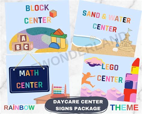 Daycare Center Signschildcare Printable Signs For Preschool Etsy