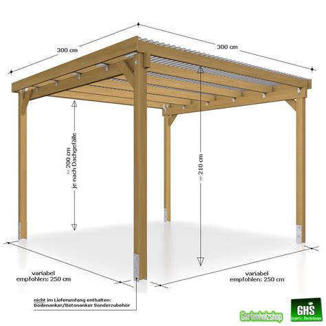 Garten Ueberdachung Freistehend Selber Bauen