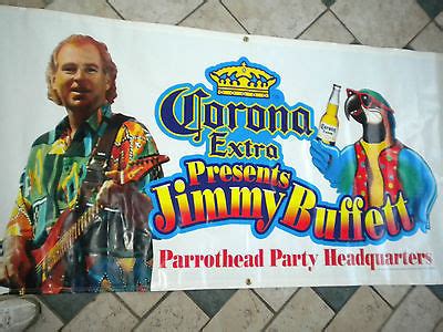 Jimmy Buffett Corona Extra Beer Promotional Vinyl Banner