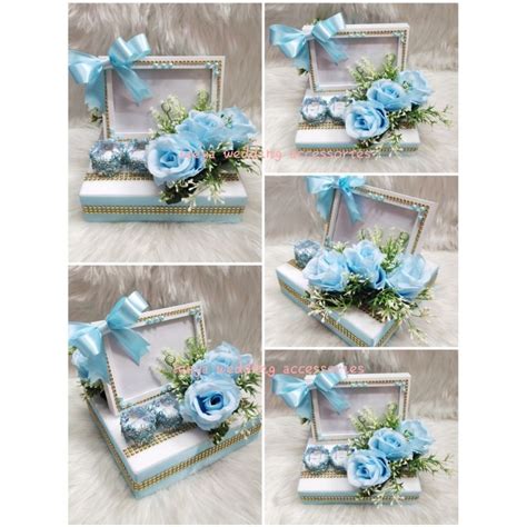 Gubahan Frame Mas Kahwin Cw 2 Pc Bekas Cincinbaby Blue Shopee Malaysia