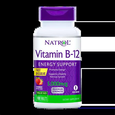 Natrol Vitamin B 12 Fast Dissolve 5000mcg 100 Tablet