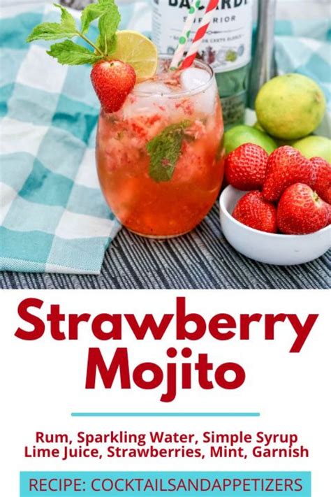 Strawberry Mojito Cocktail - Cocktails and Appetizers