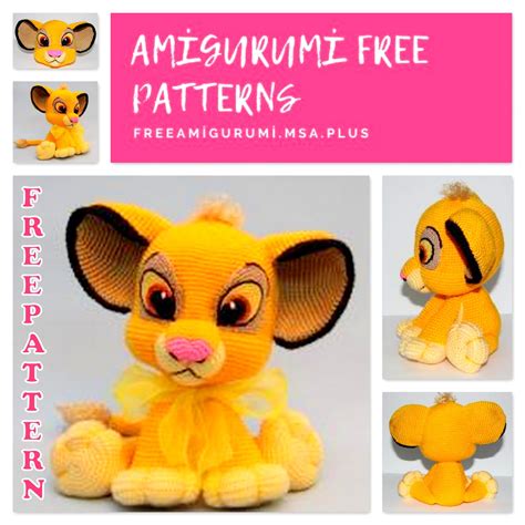 Amigurumi The Lion King Simba Free Crochet Pattern Crochet Lion Lion King Simba Amigurumi