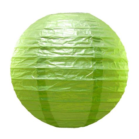 LUMABASE 10 in. Round Green Paper Lanterns (5-Count)-78605 - The Home Depot