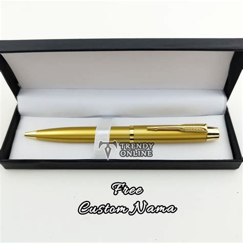 Jual Pulpen TR75 Gold Style FREE GRAFIR Nama Pulpen Box Bonus Cetak