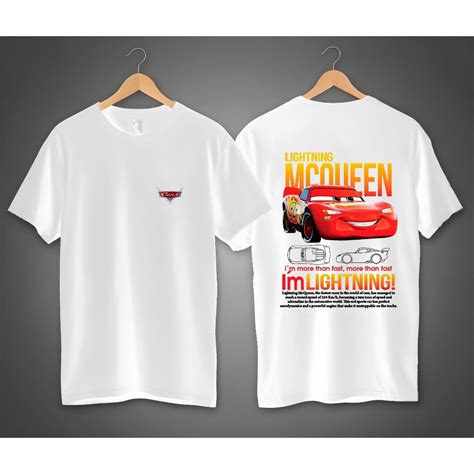 Camiseta Relâmpago Mcqueen e Sally Camisa 100 Algodao Estampa Grande