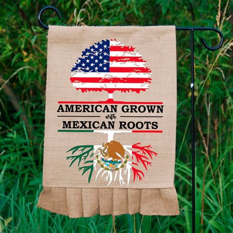 American Grown Mexican Roots Svg American Flag Svg Mexican Etsy