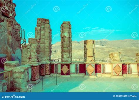 The Ruins of the Palace of King Herod`s Masada Stock Image - Image of greatness, landmark: 120215535