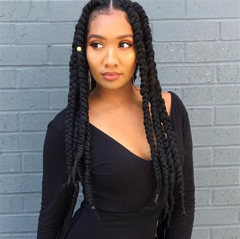 Natural Hairstyle Jumbo Box Braids Credit Arielvscupcake Box