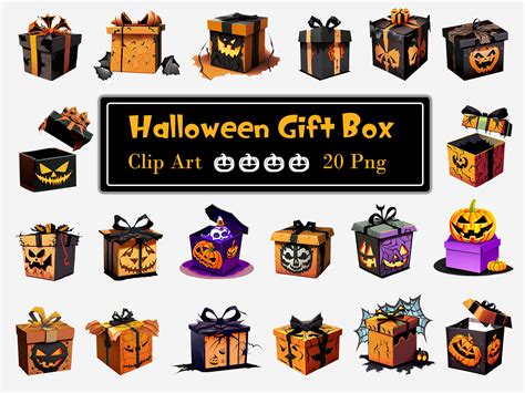 Halloween Gift Boxes Clipart Graphic by AsStudio · Creative Fabrica