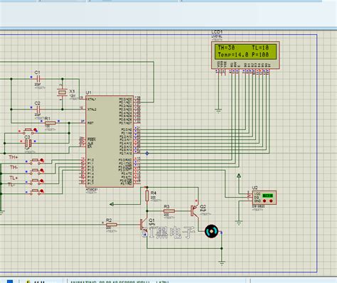 单片机温控风扇设计制作 程序edraw流程图 Proteus仿真原理图资料 51单片机