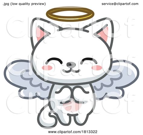 Angel Cat With Halo Licensed Cartoon Clipart By Yayayoyo 1813322