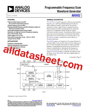 AD5932 Datasheet PDF Analog Devices