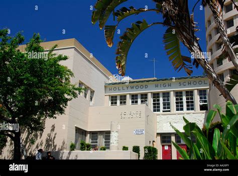 Hollywood High School Stock Photo - Alamy