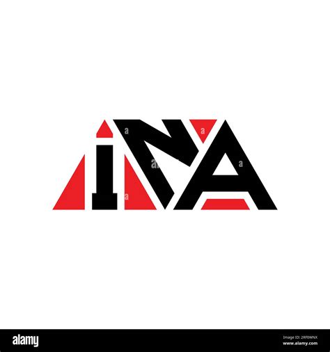 INA triangle letter logo design with triangle shape. INA triangle logo design monogram. INA ...